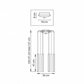 Подвесная люстра Lightstar Tubo L8T747237 в Воткинске - votkinsk.mebel24.online | фото 3