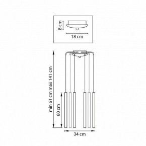 Подвесная люстра Lightstar Tubo L8T747343 в Воткинске - votkinsk.mebel24.online | фото 3