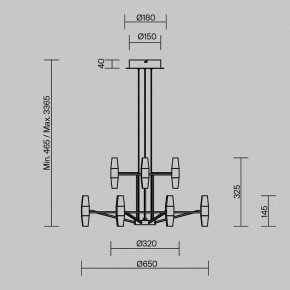 Подвесная люстра Maytoni Arana MOD401PL-L72BS3K в Воткинске - votkinsk.mebel24.online | фото 5