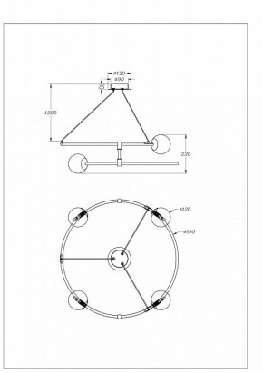 Подвесная люстра Maytoni Balance MOD317PL-04G в Воткинске - votkinsk.mebel24.online | фото 5