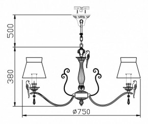 Подвесная люстра Maytoni Bird ARM013-08-W в Воткинске - votkinsk.mebel24.online | фото 5