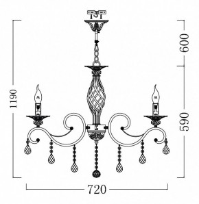 Подвесная люстра Maytoni Grace ARM247-08-G в Воткинске - votkinsk.mebel24.online | фото 4