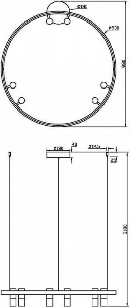 Подвесная люстра Maytoni Halo MOD102PL-L42BK в Воткинске - votkinsk.mebel24.online | фото 4