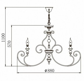 Подвесная люстра Maytoni Karina H631-PL-08-B в Воткинске - votkinsk.mebel24.online | фото 3