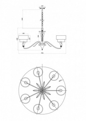 Подвесная люстра Maytoni Lillian H311-07-G в Воткинске - votkinsk.mebel24.online | фото 6