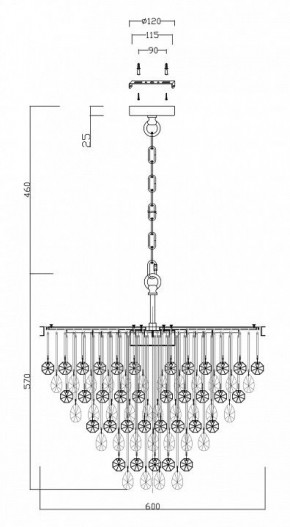 Подвесная люстра Maytoni Linn MOD091PL-07CH в Воткинске - votkinsk.mebel24.online | фото 4