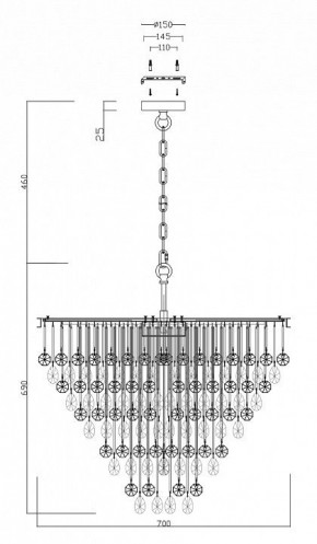 Подвесная люстра Maytoni Linn MOD091PL-09CH в Воткинске - votkinsk.mebel24.online | фото 3