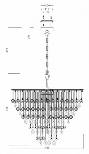 Подвесная люстра Maytoni Linn MOD091PL-09G в Воткинске - votkinsk.mebel24.online | фото 4