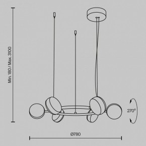 Подвесная люстра Maytoni Mind MOD299PL-L60BC3K в Воткинске - votkinsk.mebel24.online | фото 4