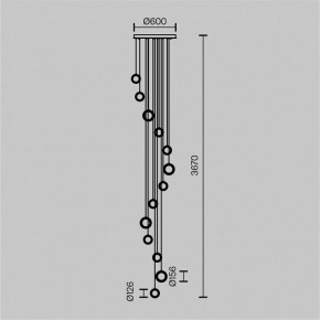 Подвесная люстра Maytoni Pharao MOD361PL-L58BS3K в Воткинске - votkinsk.mebel24.online | фото 4