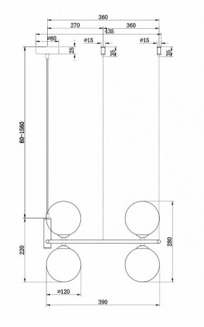 Подвесная люстра Maytoni Ring MOD013PL-04B в Воткинске - votkinsk.mebel24.online | фото 4