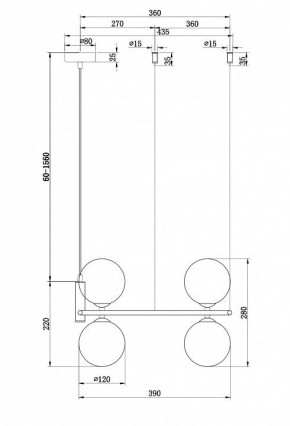 Подвесная люстра Maytoni Ring MOD013PL-04W в Воткинске - votkinsk.mebel24.online | фото 4