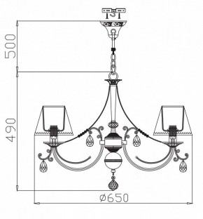 Подвесная люстра Maytoni Soffia RC093-PL-06-R в Воткинске - votkinsk.mebel24.online | фото 4