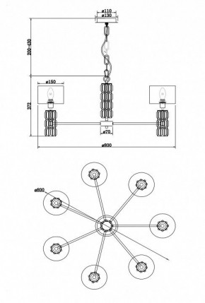 Подвесная люстра Maytoni Talento DIA008PL-07CH в Воткинске - votkinsk.mebel24.online | фото 8