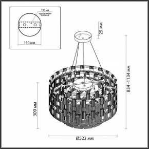 Подвесная люстра Odeon Light Buckle 4989/9 в Воткинске - votkinsk.mebel24.online | фото 8