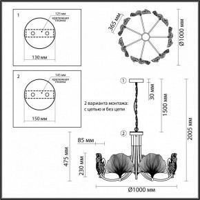 Подвесная люстра Odeon Light Ventaglio 4870/7 в Воткинске - votkinsk.mebel24.online | фото 6