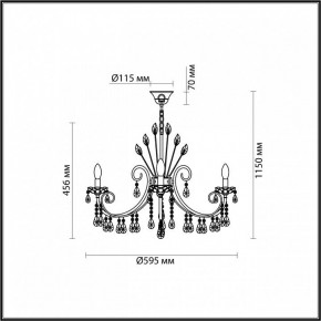 Подвесная люстра Odeon Light Versia 4977/6 в Воткинске - votkinsk.mebel24.online | фото 5