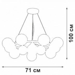 Подвесная люстра Vitaluce V48410 V48410-8/12S в Воткинске - votkinsk.mebel24.online | фото 3