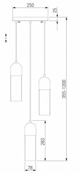 Подвесной светильник Eurosvet Airon 50180/3 в Воткинске - votkinsk.mebel24.online | фото 2