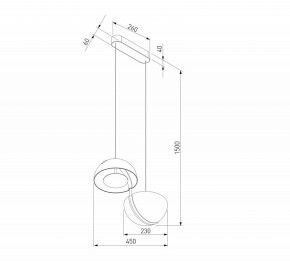 Подвесной светильник Eurosvet Emisfero 50083/2 LED золото в Воткинске - votkinsk.mebel24.online | фото 4