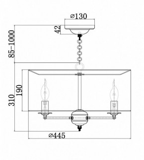 Подвесной светильник Maytoni Anna H007PL-04G в Воткинске - votkinsk.mebel24.online | фото 4