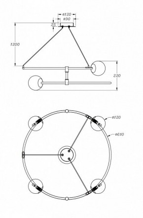 Подвесной светильник Maytoni Balance MOD317PL-04B в Воткинске - votkinsk.mebel24.online | фото 4