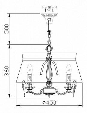 Подвесной светильник Maytoni Bird ARM013-33-W в Воткинске - votkinsk.mebel24.online | фото 3