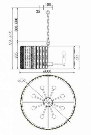 Подвесной светильник Maytoni Facet MOD094PL-08G в Воткинске - votkinsk.mebel24.online | фото 3