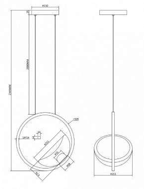 Подвесной светильник Maytoni Lunare MOD327PL-L5BS3K в Воткинске - votkinsk.mebel24.online | фото 8