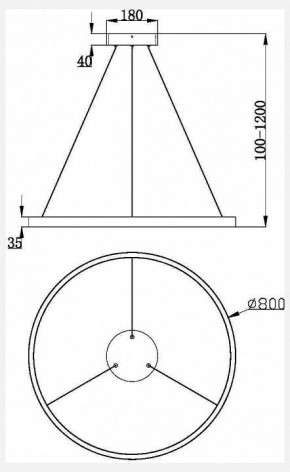 Подвесной светильник Maytoni Rim 1 MOD058PL-L42W3K в Воткинске - votkinsk.mebel24.online | фото 3