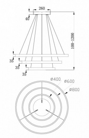 Подвесной светильник Maytoni Rim MOD058PL-L100W4K в Воткинске - votkinsk.mebel24.online | фото 6