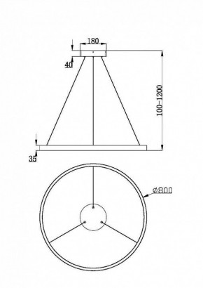 Подвесной светильник Maytoni Rim MOD058PL-L42BK в Воткинске - votkinsk.mebel24.online | фото 3