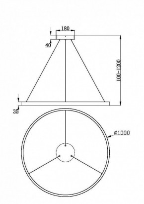 Подвесной светильник Maytoni Rim MOD058PL-L54BSK в Воткинске - votkinsk.mebel24.online | фото 3