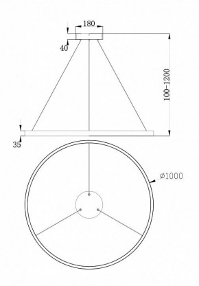 Подвесной светильник Maytoni Rim MOD058PL-L54W4K в Воткинске - votkinsk.mebel24.online | фото 4