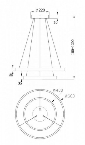 Подвесной светильник Maytoni Rim MOD058PL-L55BS4K в Воткинске - votkinsk.mebel24.online | фото 7