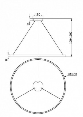 Подвесной светильник Maytoni Rim MOD058PL-L65BS3K в Воткинске - votkinsk.mebel24.online | фото 4