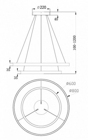 Подвесной светильник Maytoni Rim MOD058PL-L74BS4K в Воткинске - votkinsk.mebel24.online | фото 7