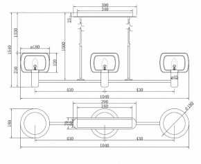 Подвесной светильник Maytoni Vision MOD411PL-03G в Воткинске - votkinsk.mebel24.online | фото 6