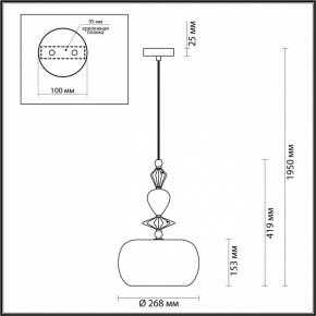 Подвесной светильник Odeon Light Bizet 4893/1A в Воткинске - votkinsk.mebel24.online | фото 3