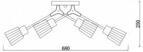 Потолочная люстра Escada Felicia 1137/6P в Воткинске - votkinsk.mebel24.online | фото 3