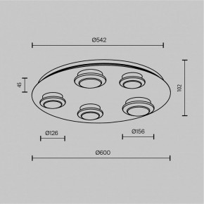 Потолочная люстра Maytoni Pharao MOD361CL-L58BS3K в Воткинске - votkinsk.mebel24.online | фото 3