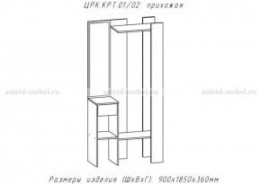 КРИТ-1 Прихожая (Делано светлый) в Воткинске - votkinsk.mebel24.online | фото 2