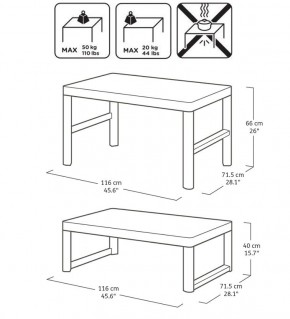 Раскладной стол Лион с регулируемой высотой столешницы (Lyon rattan table) графит (h400/650) в Воткинске - votkinsk.mebel24.online | фото 4