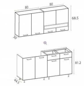 РИО-2 ЛДСП Кухонный гарнитур 1,6 м в Воткинске - votkinsk.mebel24.online | фото 7