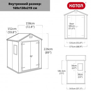Сарай Манор 6x5DD (Manor 6x5DD) cерый/белый в Воткинске - votkinsk.mebel24.online | фото 3