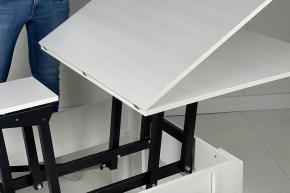 СЕКРЕТ Стол-трансформер (белый рамух) в Воткинске - votkinsk.mebel24.online | фото 6