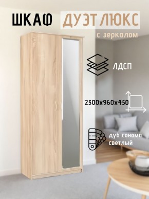 Шкаф 2-х створчатый Дуэт Люкс с зеркалом в Воткинске - votkinsk.mebel24.online | фото 7