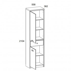 Шкаф 2D1S/D2, DIESEL , цвет дуб мадура/энигма в Воткинске - votkinsk.mebel24.online | фото 2