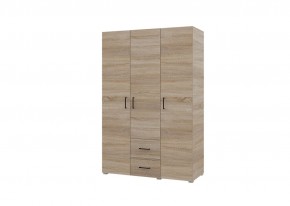 Шкаф 3-х створчатый с ящиками VICTOR (Сонома) в Воткинске - votkinsk.mebel24.online | фото