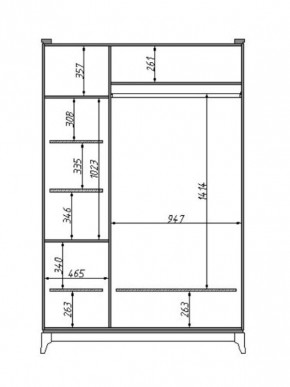 Шкаф для одежды Сабрина (ММ-302-01/03) с зеркалом в Воткинске - votkinsk.mebel24.online | фото 2